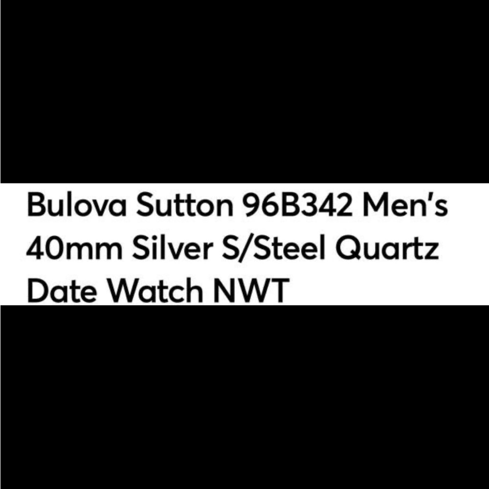 New Bulova Watch Men  Qualtz Sutton 96B342 Men’s 40mm Date Works NWT. - Picture 9 of 15